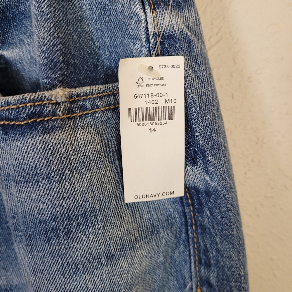 OLD NAVY High Rise Button Fly Curvy OG Loose Jeans Size 14 - Picture 8 of 11